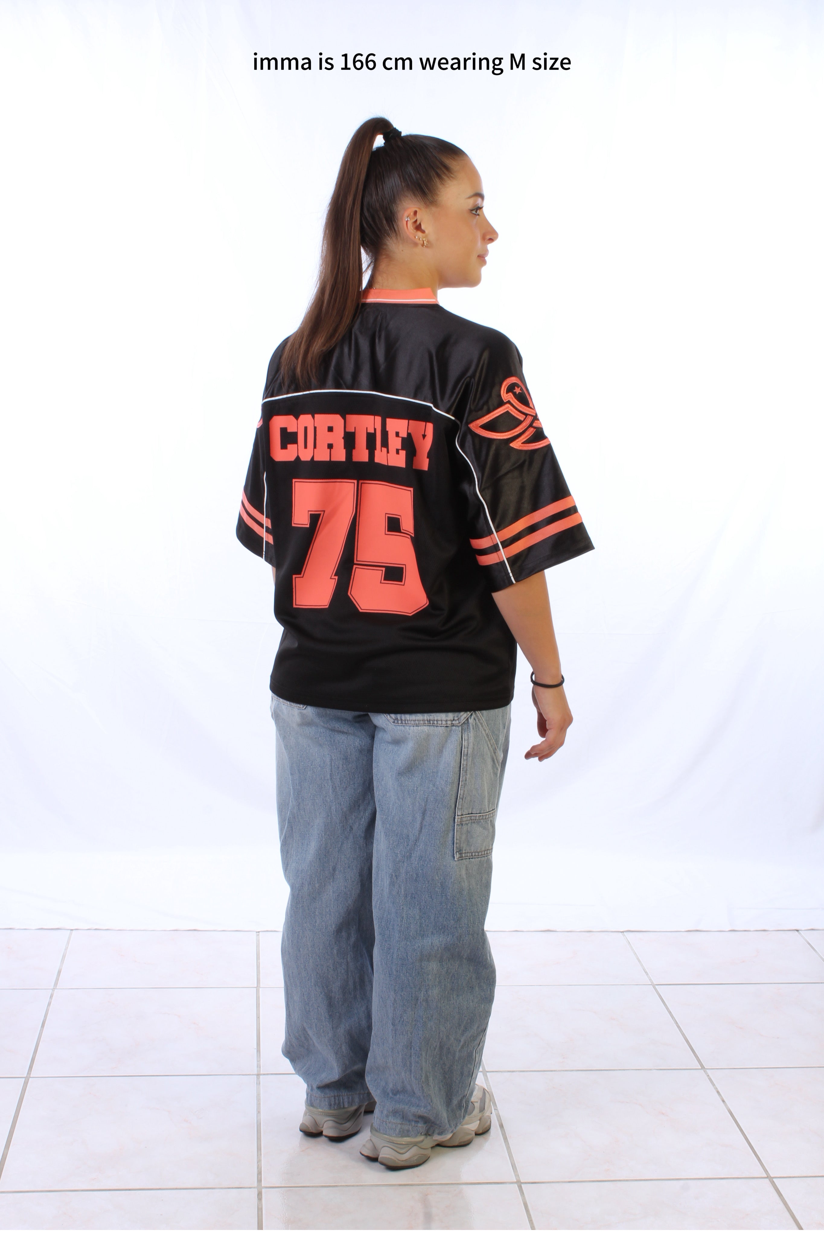 SALMON PINK JERSEY , Oversize Baggy Fit